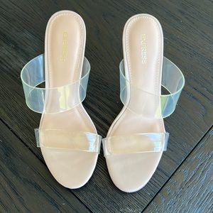 Express nude heeled sandals